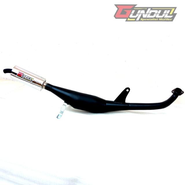 Knalpot racing yamaha Alfa y100 suara kering power maksimal