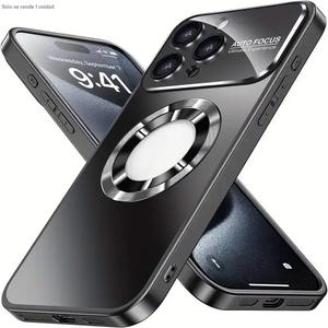 Funda magnética para carga inalámbrica, cubierta dura y esmerilada ultrafina, funda protectora anticaídas compatible con iPhone, Casing