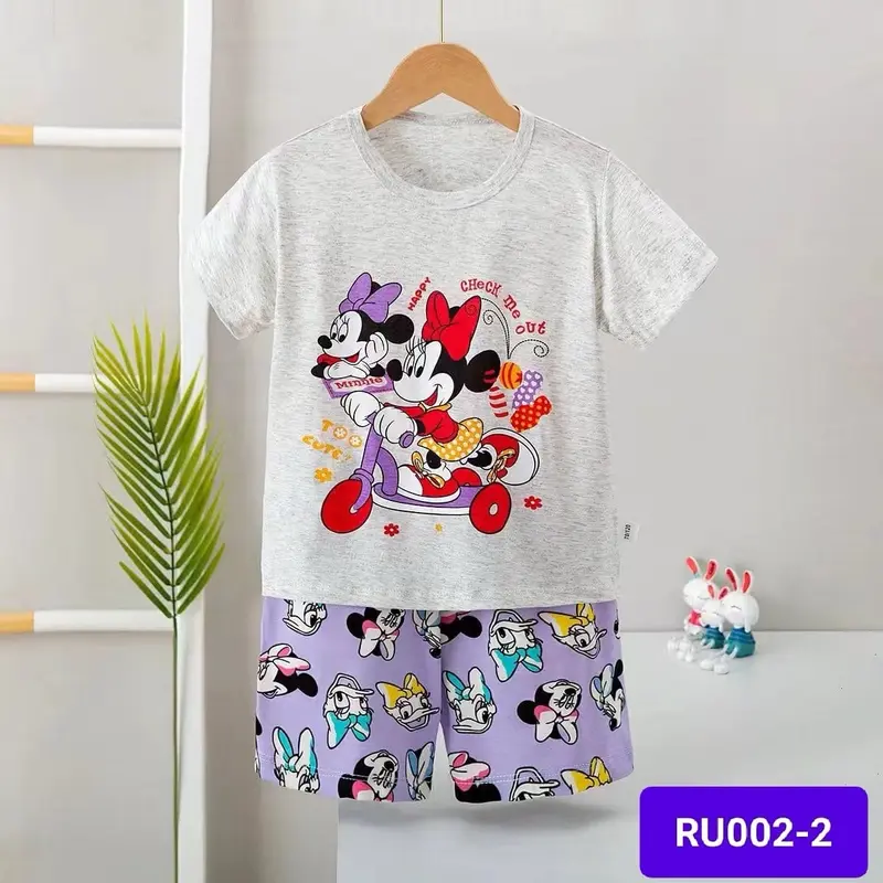 Paketan Baju Anak Setelan ( Isi 3 Set ) Organik Pendek Premium 3