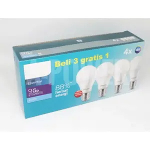 Ph*l*ps - Lampu LED Essential Multipack / Paket 9W (Putih)