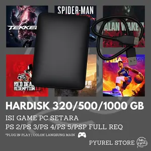 Hardisk 320/500/1000 GB USB 3.0 Isi Full Game PC/Laptop setara PS 2/PS 3/PS 4/PS 5/PSP.