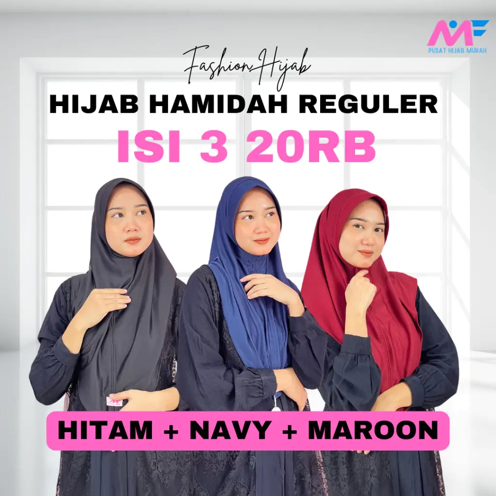 Hitam + Navy + Maroon