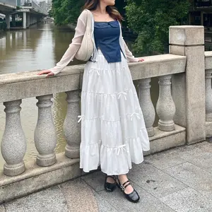 VAV - PEONY SKIRT RIBBON / ALICE RIBBON MIDI SKIRT / RUBY ROK COQUETTE / COQUETTE MAXI SKIRT -PN