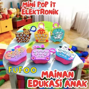 MINI POP IT ELEKTRONIK Mainan Edukasi Anak Squishy Viral Push Bubble Game Pop It Nyala Musik Light LED Fidget Pop It Elektrik Quick Push