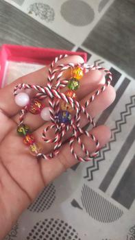 Product Review of April Gallery - Paket 3 Gelang Tridatu Mantra Panca Rose Cinta Perempuan Laki-laki Batu Aksesoris Benang Putih Bracelet from S**y M**a 3