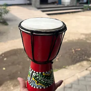 Jimbe Painting Mainan Warna Merah/biru / hitam/coklat/kuning 20 cm Motif Carving Gajah Mainan Anak2 Berkualitas