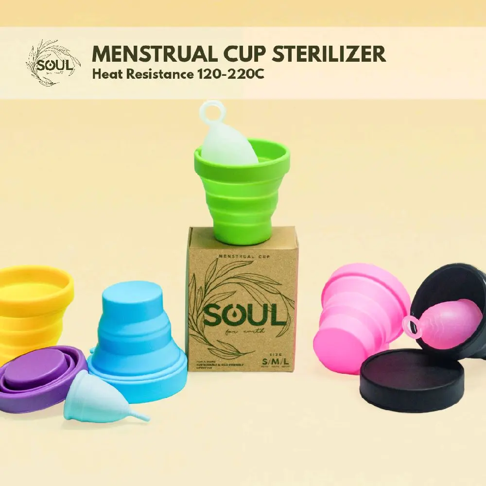 Menstrual Cup Sterilizer Soul / Tempat Menstrual Cup / Folding Cup / Wadah Sterilisasi Gelas Lipat