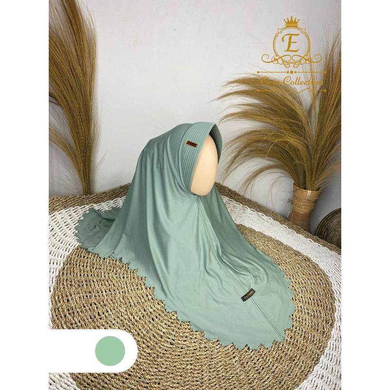 JILBAB INSTAN/ BERGO INSTAN LASER CUT ERIN_COLLECTION Muslim Kerudung Wanita Nyaman Panjang Santai Casual Variasi Sporty 8