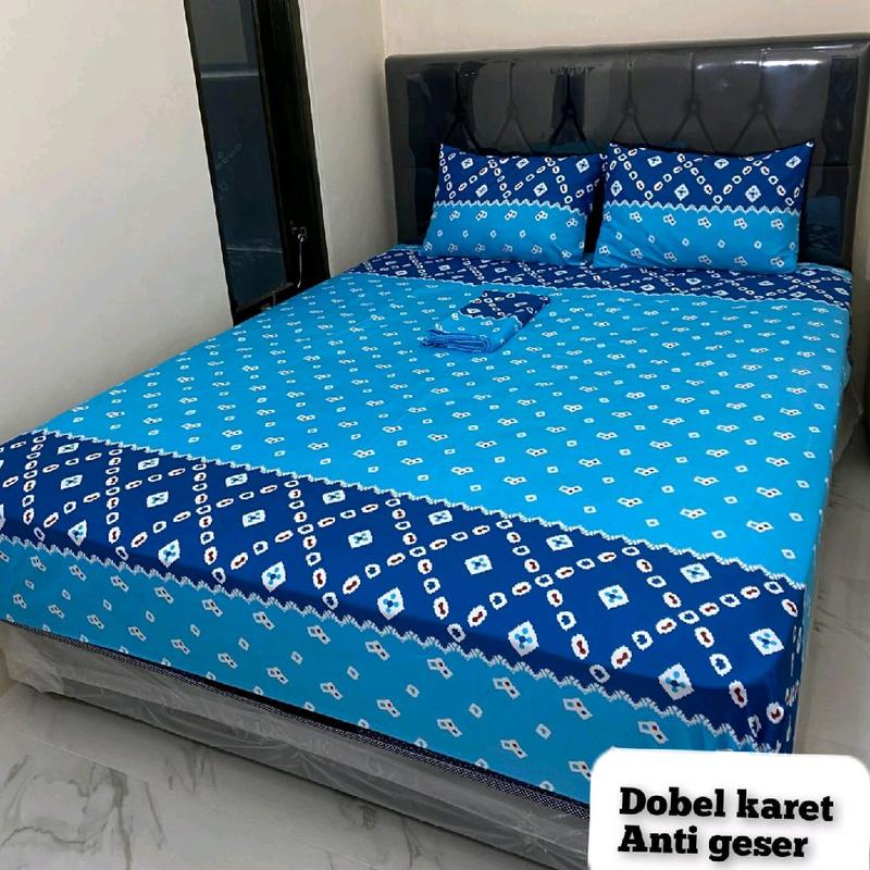 SPREI DOBEL KARET ANTI GESER UKURAN KOMPLIT SPREI MOTIF JUMPUTAN SOLO//SPREI JUMPUTAN BEST SELLER/SPREI BATIK JADUL 6