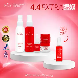 [ FREE FACEMIST 30ML ] KEZIA Beauty New Whitening Package Series Lengkap - Paket Lengkap Mencerahkan Wajah Moisturizer Pelembab Aging Pencerah Muka Kering