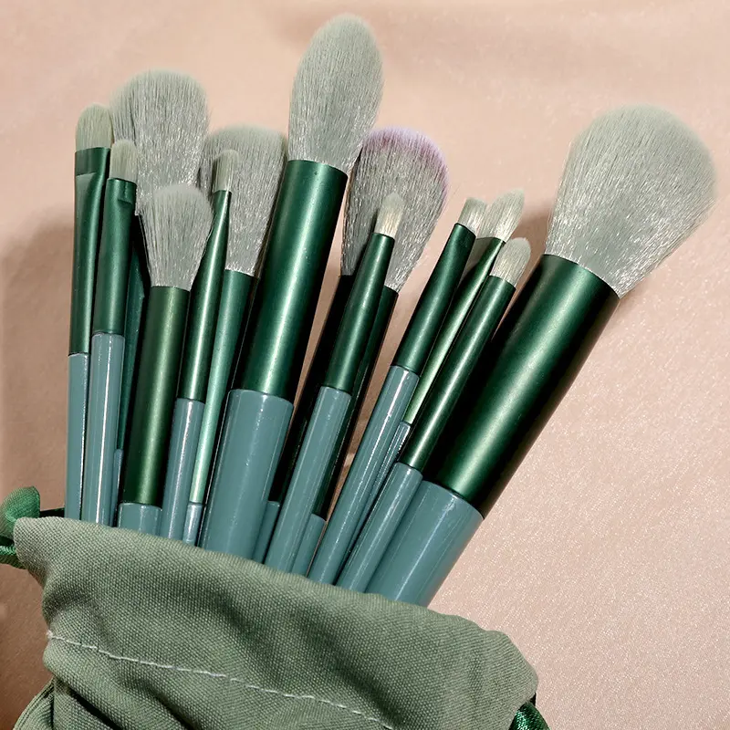 Four Seasons Makeup Brushes Set of 13 Beginner Travel Brushes High-value Portable Soft Hair Blush Brushes Makeup Cosmetic