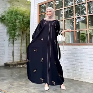 Gamis Kaftan Motif Pitaloka Kaftan Jumbo LD 180 cm Bahan Rayon Premium Bahan Adem Nyaman Kaftan Wanita Muslimah