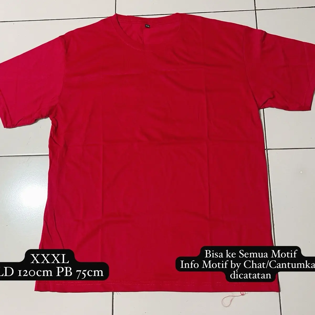 Khusus Ukuran XXXL Bisa ke Semua Motif Baju Jumbo Kaos Oversize LD 120