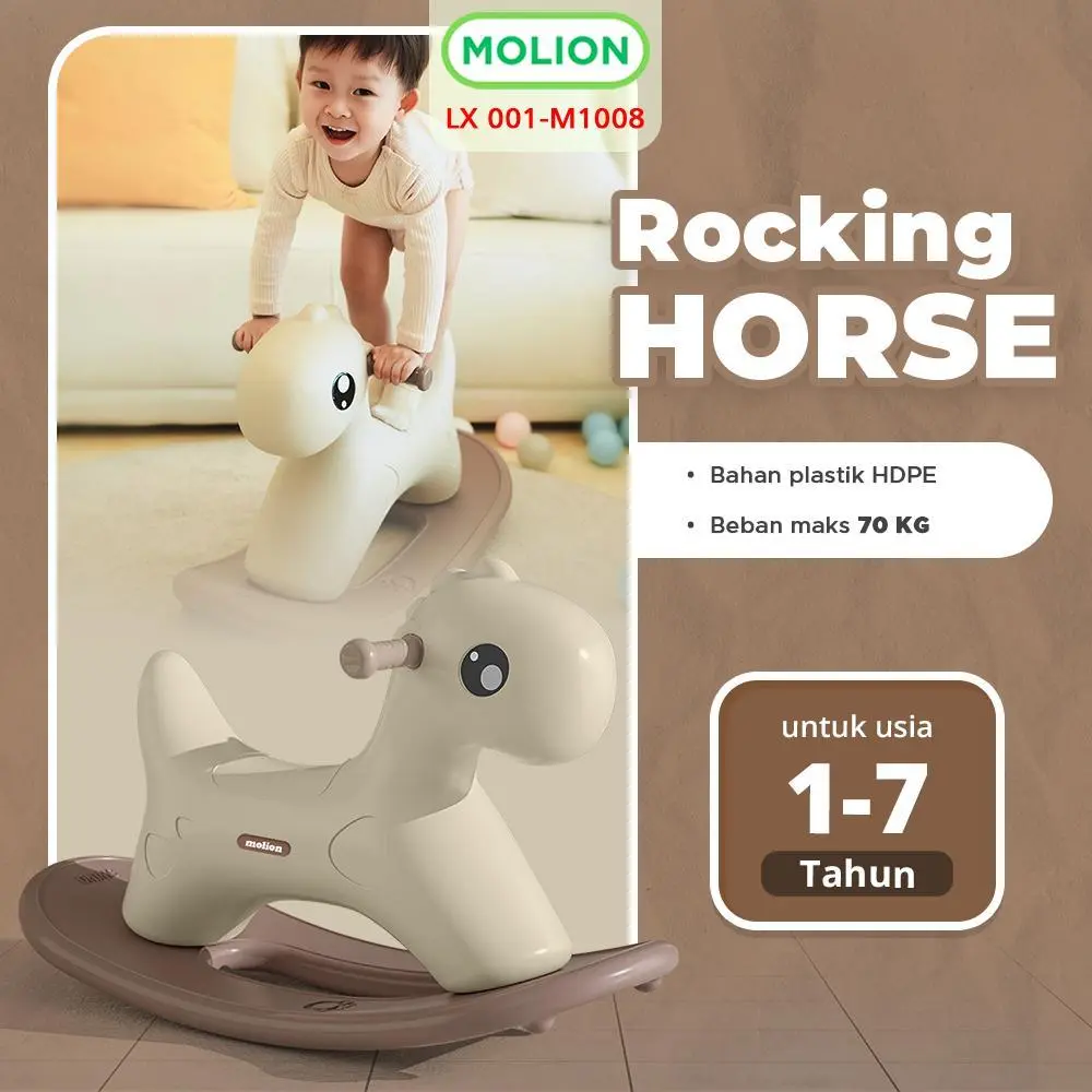 Mainan Rocking Horse Kids Kuda Kudaan Anak Jungkat Jungkit HDPE Trojan Horse Mainan Anak 001-M1008