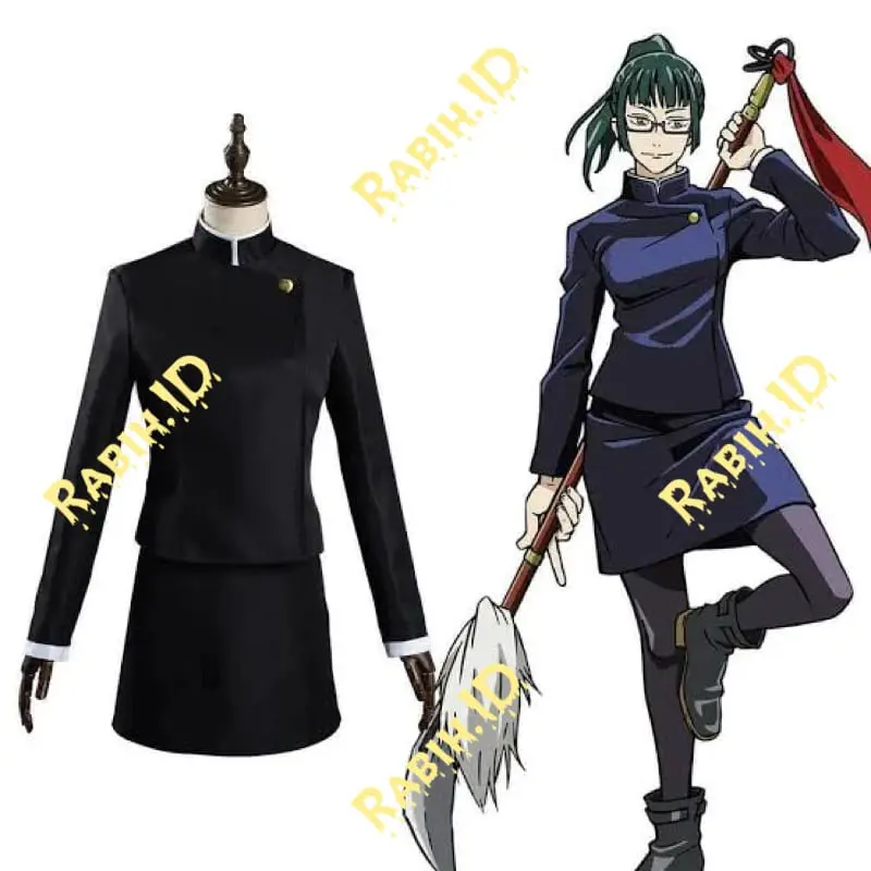KOSTUM ZENIN JUJUTSU KAISEN ANIME JAPAN COSPLAY WANITA KARAKTER KARTUN 0
