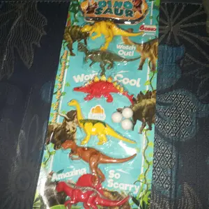 Mainan Edukatif Baru keren Hewan Dinosaur + Telur Set OCT 1234 Word Of The Dinosaur | Mainan Dino Karet Series Ukuran Mini Isi 6 Pcs 3 Telur