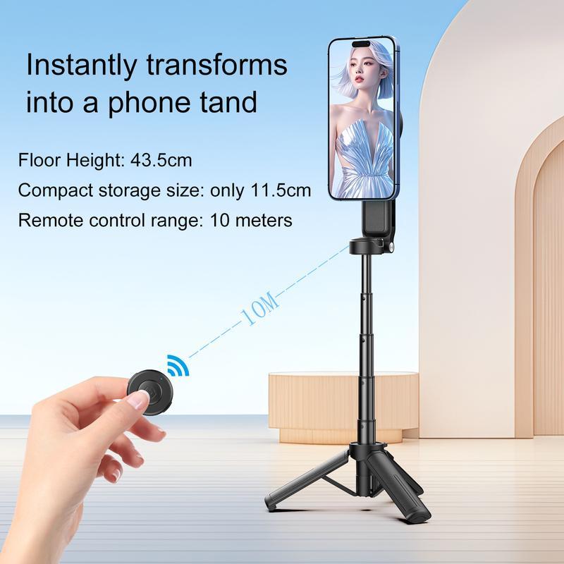 Product Introduction of 3-in-1 Magnetic Phone Grip，Magsafe phoneholder，Wonew Palm-Size Selfie Stick/Tripod，travel selfie portable，with Bluetooth remote， 17