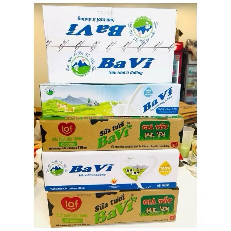    Thùng To  Thùng 48 hộp Ba Vì Sữa Tươi Có Đường 180ml   Date Mới   