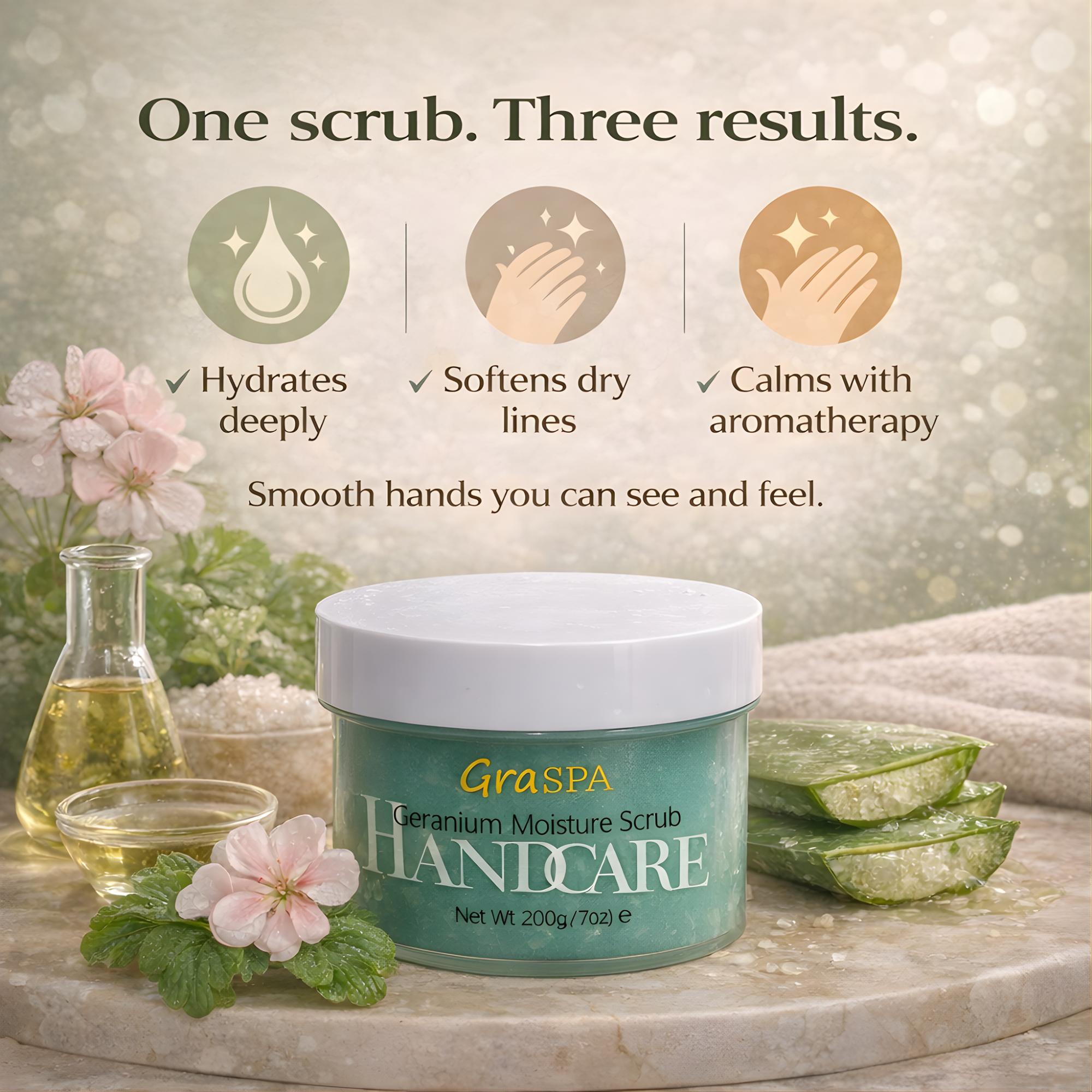 GraSPA-HAND SCRUB-Hand Care Geranium Moisture Scrub