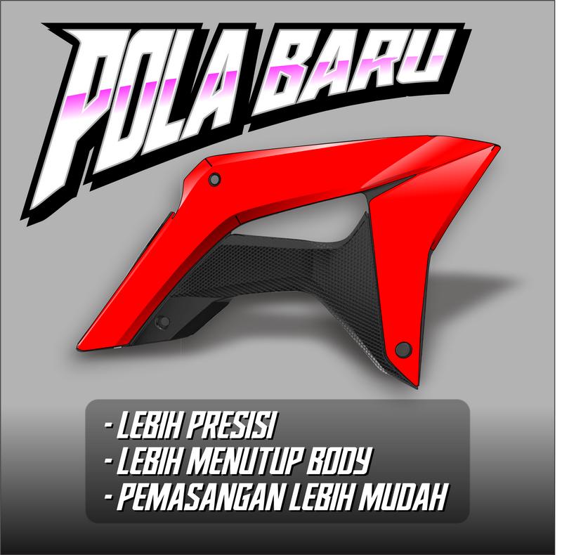 STRIPING CRF 150L VARIASI POLA MENUTUP API GLOSSY BY RACER INK 1