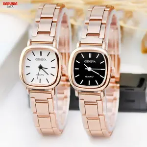 KJ Jam Tangan Wanita Analog Quartz Casual Fashion Strap Rantai Stainless Steel Couple Pria GN005