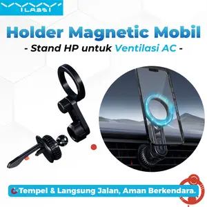 Vyvylabs Holder hp Mobil Ventilasi Udara AC Stand Magnetic Kuat 360° Mount Phone Stand Dudukan