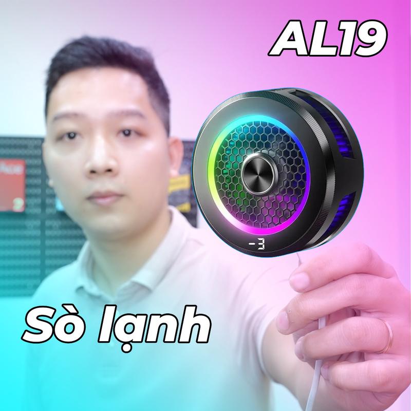 Sò Lạnh AL19 - Quạt Tản Nhiệt Điện Thoại - LED Gaming, 3 Chế Độ, Hút Nam Châm, Làm Lạnh Cực Sâu - BH Lỗi 1 Đổi 1