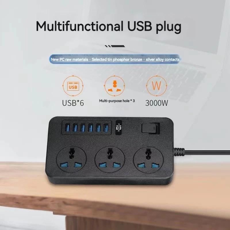 Product Introduction of British USB strip intelligent patch board multi-functional strip British standard white PD fast charger 16