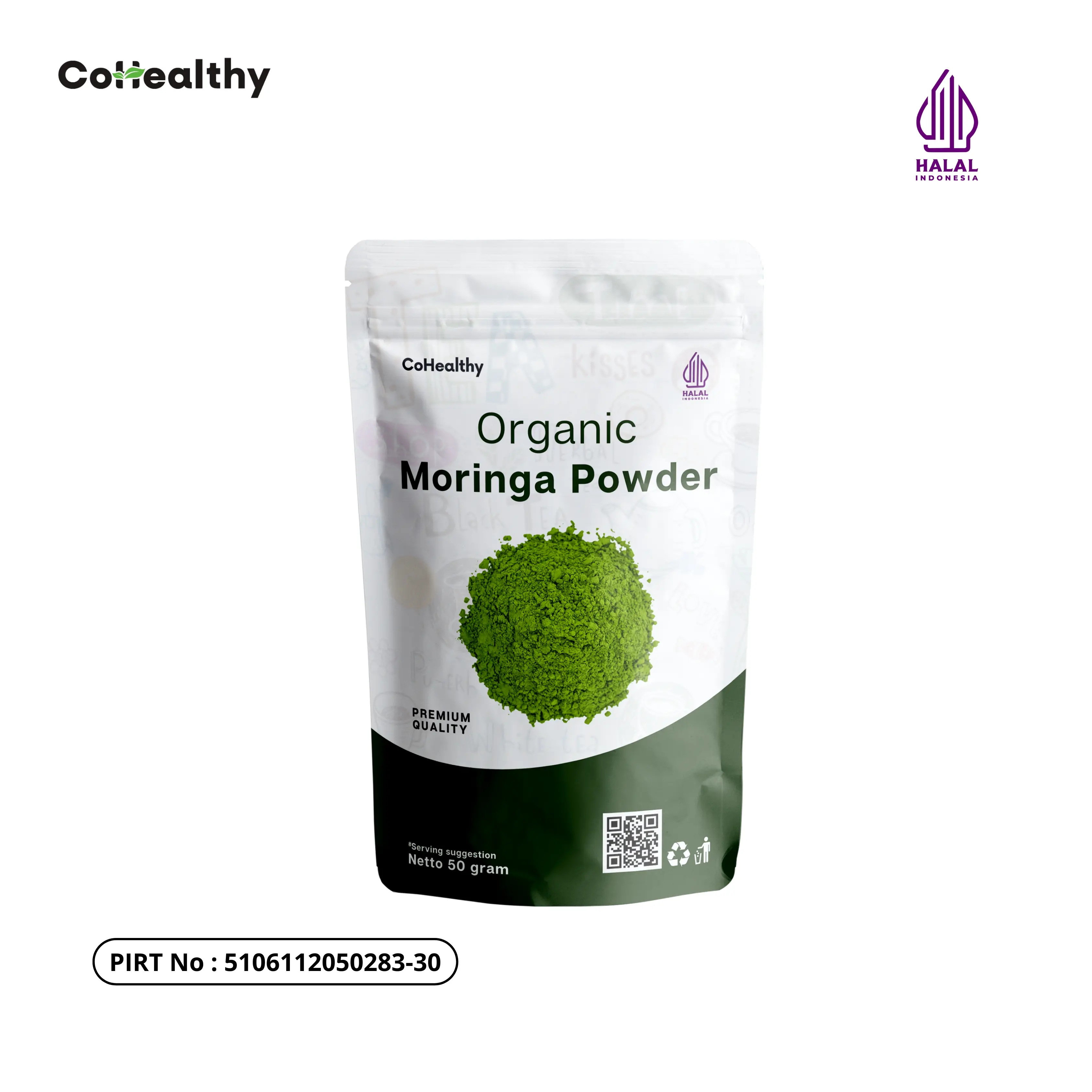 CoHealthy Organic Moringa Powder Daun Kelor Bubuk 50gram