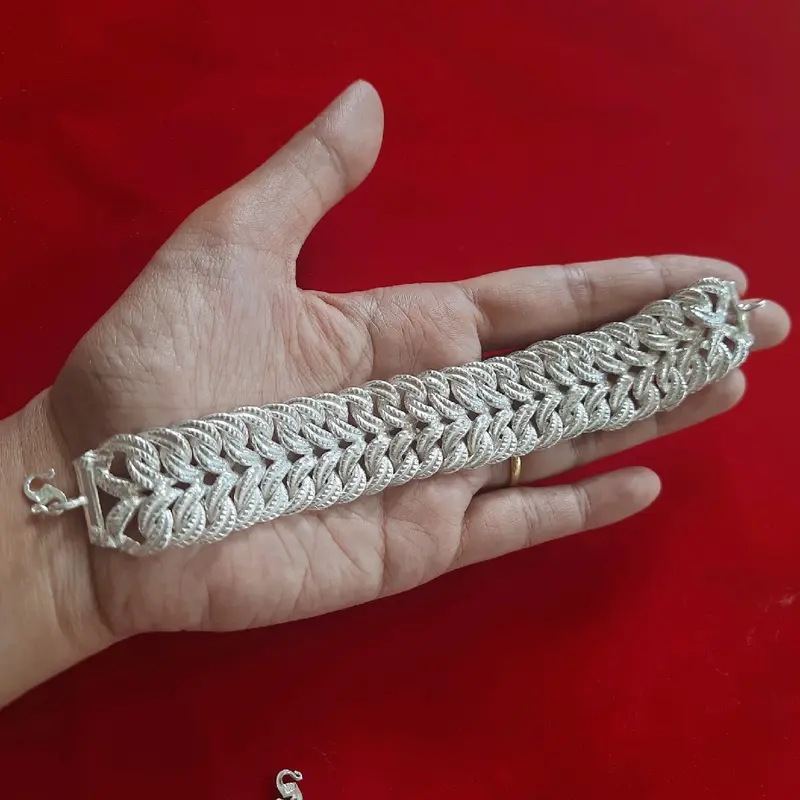 (COD) GELANG SISIK NAGA/ALDORA PERAK ASLI UKURAN DEWASA 6
