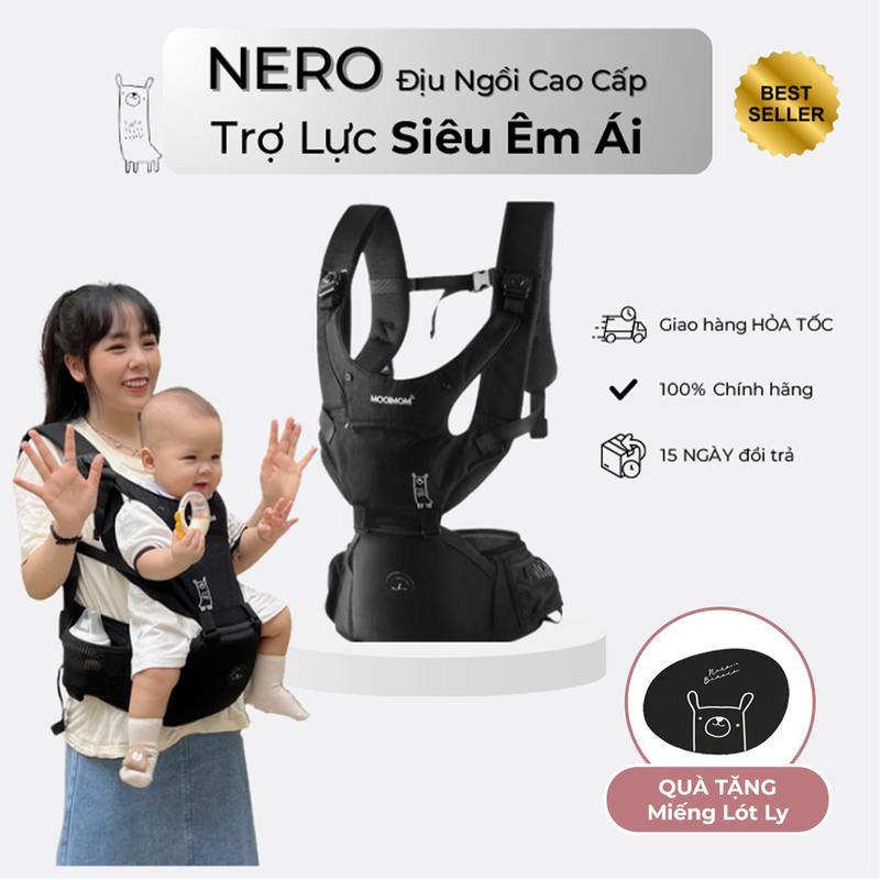  Địu Trợ Lực MOOIMOM Siêu Nhẹ Êm Ái Gọn Nhẹ Chống Thấm Nước Hạn Chế Đau Lưng Cho Bé 4–36 Tháng 