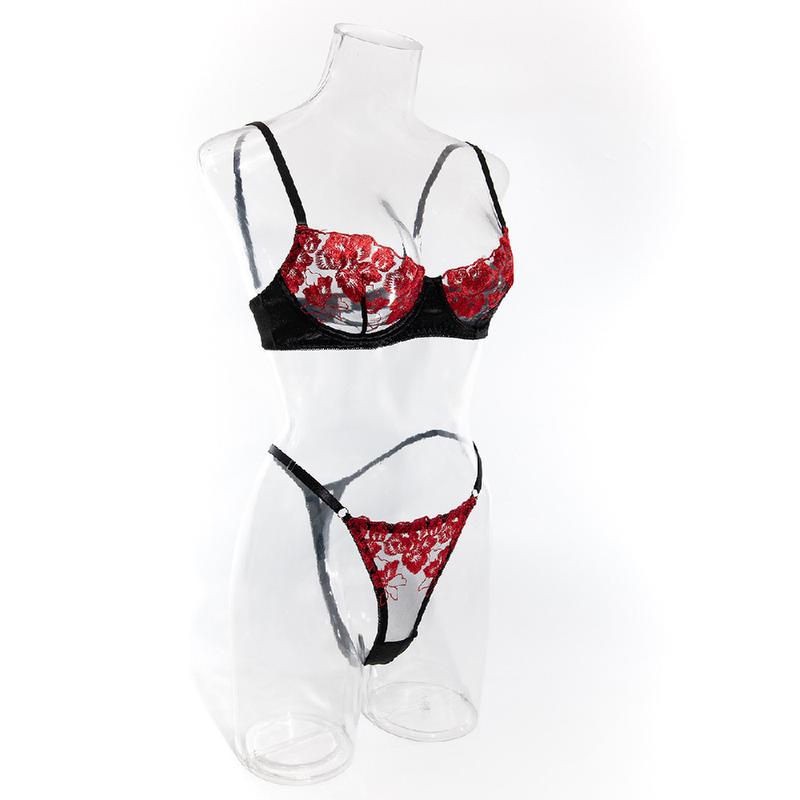 Product Introduction of Bộ Áo Ngực Thời Trang Nữ, Thêu Hoa Kiểu Pháp Gợi Cảm, Siêu Mỏng, Đẩy Lên, Quần Lót, Quần Lót, Thích Hợp Cho Bé Gái, Kiểu Gợi Cảm, Hoàn Hảo Cho Đồ Ngủ Và Trang Phục Hàng Ngày 14