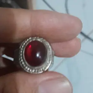 Cincin batu Merah delima merah Siem dim 12mm cincin akik pria terlaris