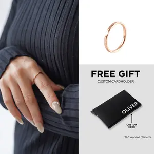 Kuze Original Cincin SS Collection 316L Stainless Steel Anti Karat Hypoallergenic Simple Minimalis - Amber Ring