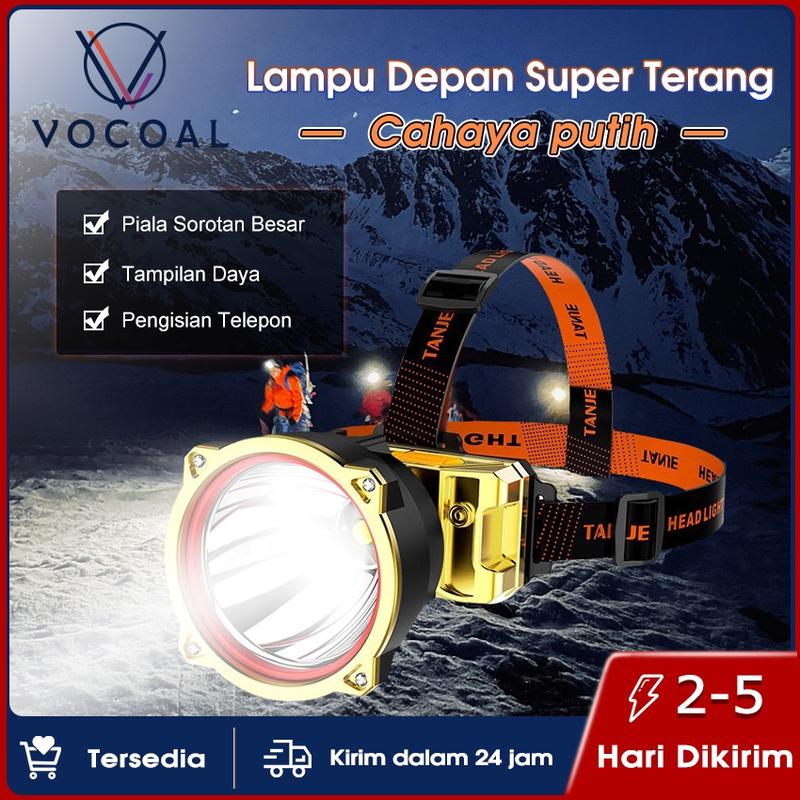 Vocoal Senter Kepala Super Terang Bisa Charge Terang Baterai - Shop ...