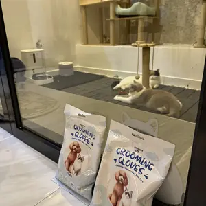 Pawsitive Vibes Sarung Tangan Grooming Pet Care Wet Gloves Isi 6 pcs - Sarung Tangan Mandi Tanpa Air Tanpa Bilas untuk Hewan Peliharaan