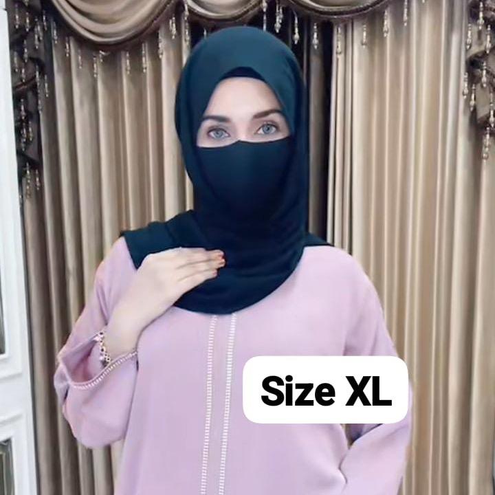 Abaya TEBUS MURAH mulai dari HARGA 100 sampai 150 Ribuan Aja Gamis Wanita Muslim Dress Maxi Arab Hitam 4
