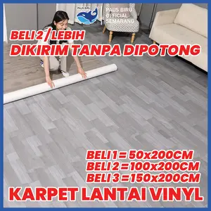 Paus Biru - Karpet Lantai Vinyl Meteran Import Korea /Bisa Custom Ukuran/ Bertekstur Emboss Ketebalan 0.7 Mm