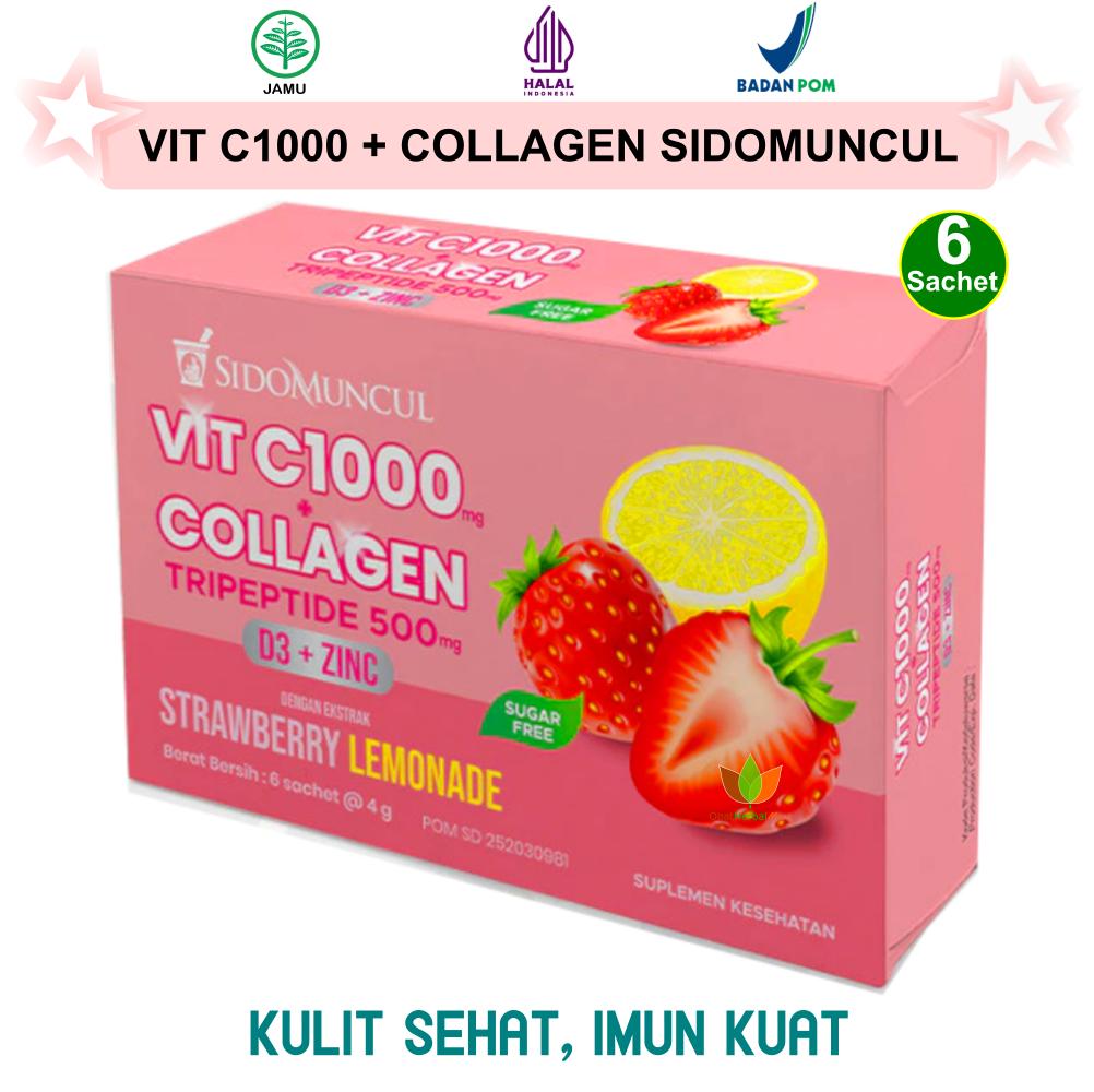 PAKET MINUMAN COLLAGEN TRIPEPTIDE VIT C 1000MG SIDOMUNCUL KOLAGEN & JAMU GALIAN MONTOK SIDO MUNCUL