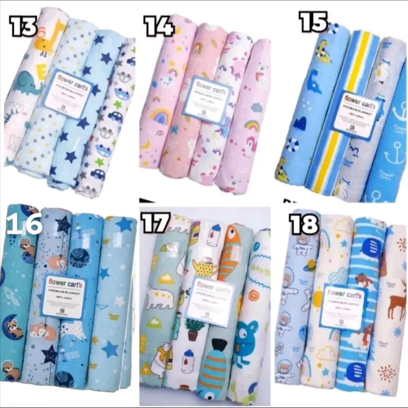 Bedong Bayi 4 in 1 Bahan Katun (100x72cm) Alas 2
