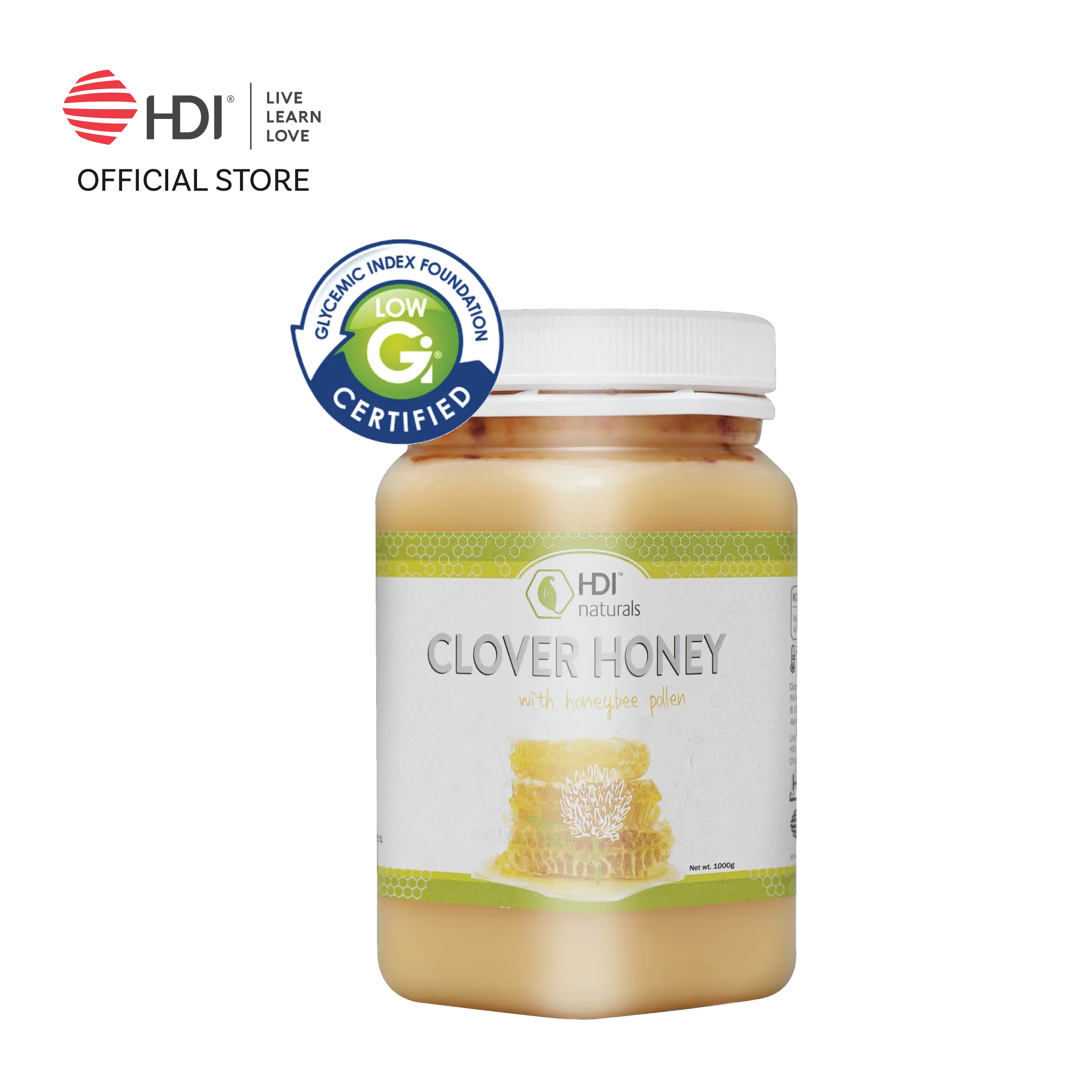 HDI New Zealand Pure Clover Honey with Honeybee Pollen