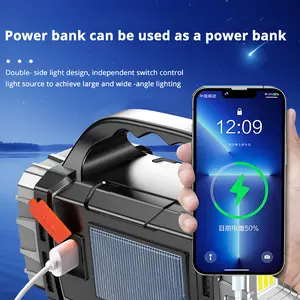 Senter LED Camping Lamp Solar Power Bank Rechargeable JB-3399 Universal Murah High Quality
