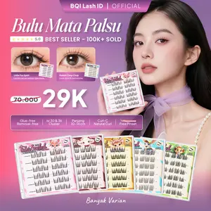 BQI Bulu Mata Palsu Animal Series 10-14mm 36 Cluster Tanpa Lem Langsung Tempel Premium Quality Eyelash Extension