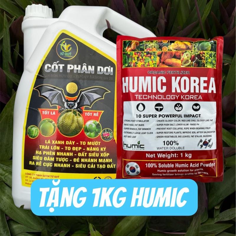 Phân Bón Hữu Cơ CỐT PHÂN DƠI Can 5lít Xanh Lá Dày Lá Ra Rễ Đâm Chồi