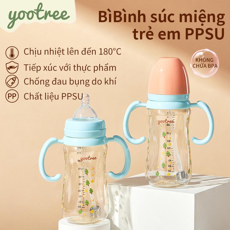 yootree 2 trong 1 PPSU Bình sữa lưu trữ và cho bé bú | Lưu trữ sữa · Hâm nóng · Cho bé bú chỉ với một bình | 300ml miệng rộng chịu nhiệt cao chống đầy hơi