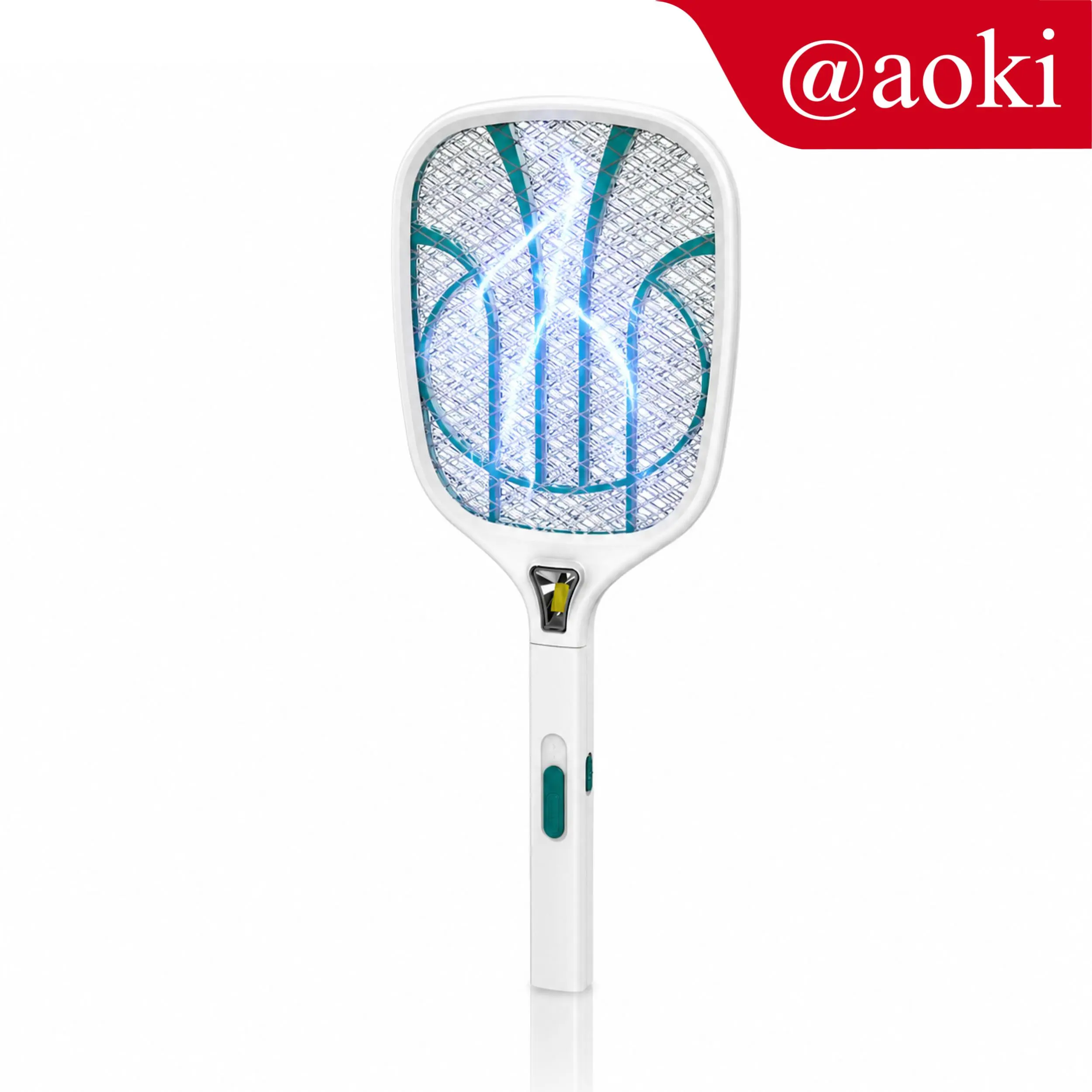 AOKI Raket Nyamuk Listrik Rechargeable – Tegangan Tinggi, USB Charging, Aman & Efektif Bunuh Serangga