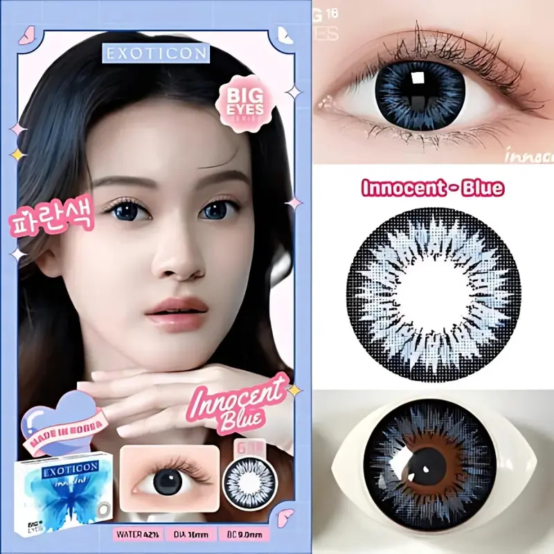 Paket Softlens Normal X2 INNOCENT 16mm BIG EYES + Cairan Soflens 60 ml Gratis Tempat Soflen 1