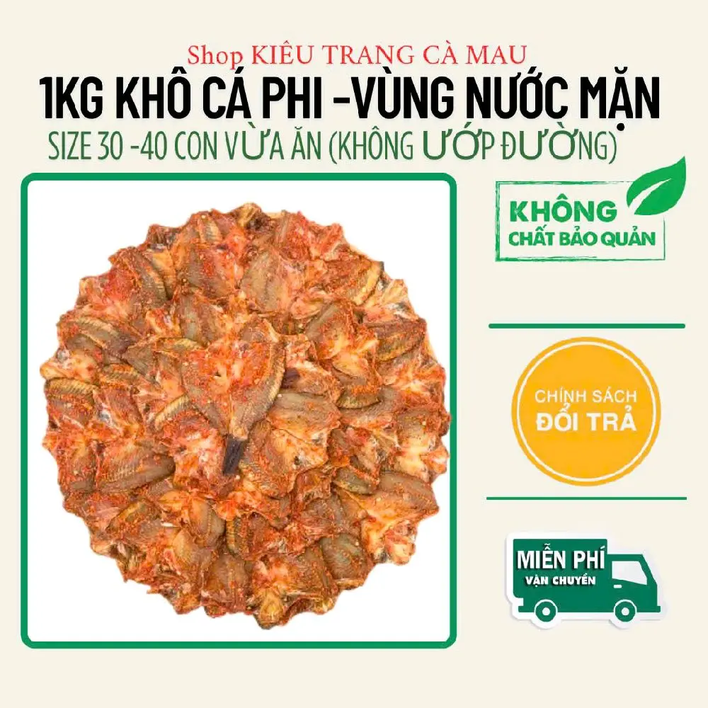 KHÔ PHI VUÔNG THIÊN NHIÊN CÀ MAU (Size 20/45con vùng nước mặn.k hoi rong)