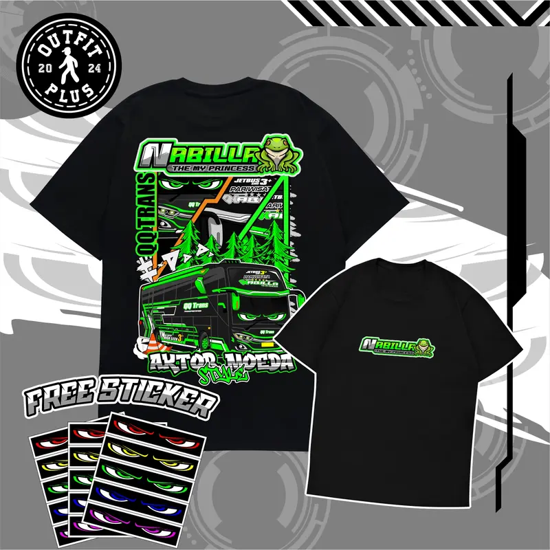 Kaos Anak Bus Mania Strobo Edition FREE STIKER - Baju Busmania Cotton Combed 24s Pria Wanita Unisex 5