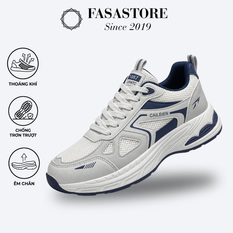 Giày Thể Thao Nam Đi Làm Đi Chơi FASASTORE Đế Cao Su Êm Chân Thoáng Khí